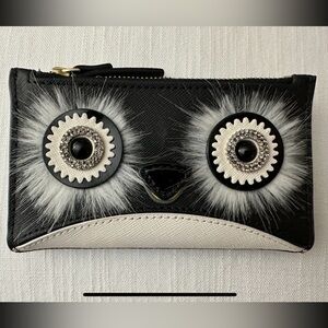 Kate Spade Dashing Beauty Penguin Mikey Black Small Bifold Wallet